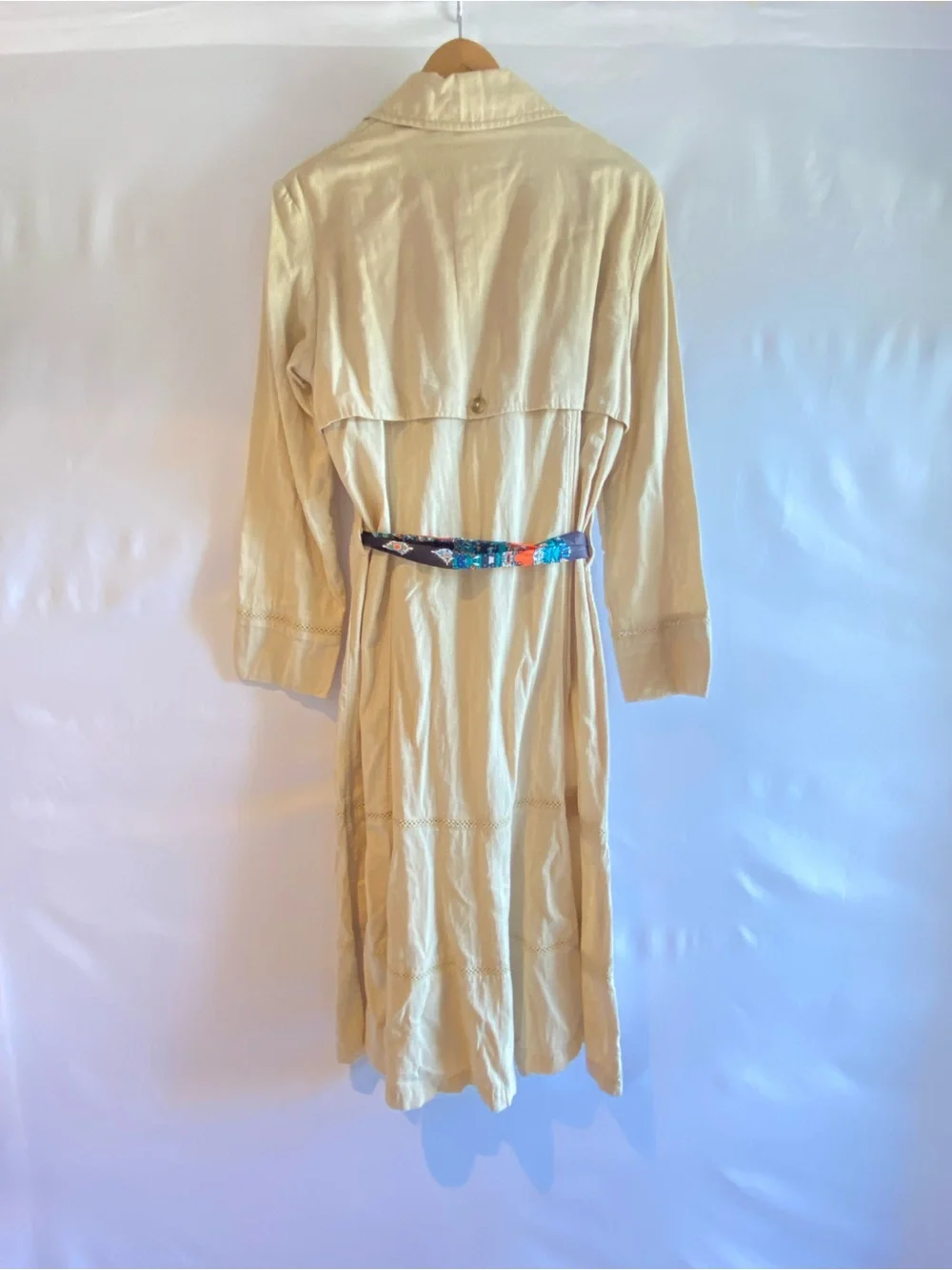 Free People Rory Linen-Blend Duster Trench Dress, size XS